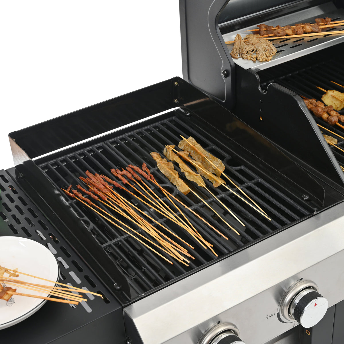 4-Burner Gas Grill and Griddle Combo with Pizza Pan – 2-in-1 Outdoor BBQ Cooking Station