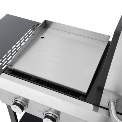 4-Burner Gas Grill and Griddle Combo with Pizza Pan – 2-in-1 Outdoor BBQ Cooking Station